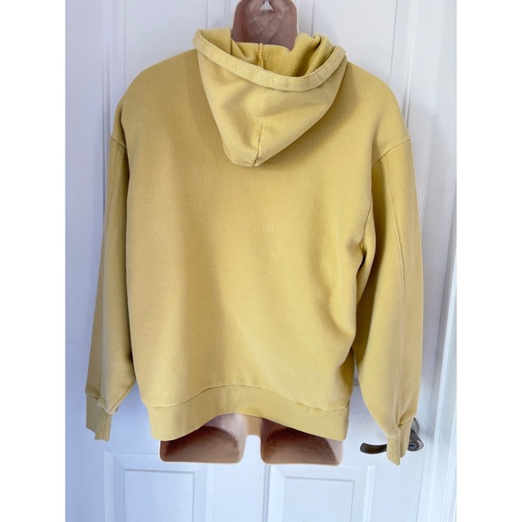 Vans ComfyCush Pullover Hoodie XS | Yellow Fleece Sweatshirt Small Logo - Picture 3 of 6